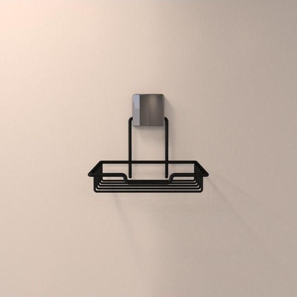 Decorev DC-5116 Dekoratif Sabunluk Yapıştırmalı Banyo Mutfak Sabunluk Siyah Vidasız Pratik Montaj - Image 1