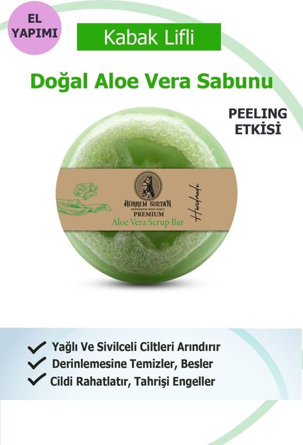Hürrem Sultan Doğal Kabak Lifli Aloe Vera Sabunu 130 Gr - Image 1