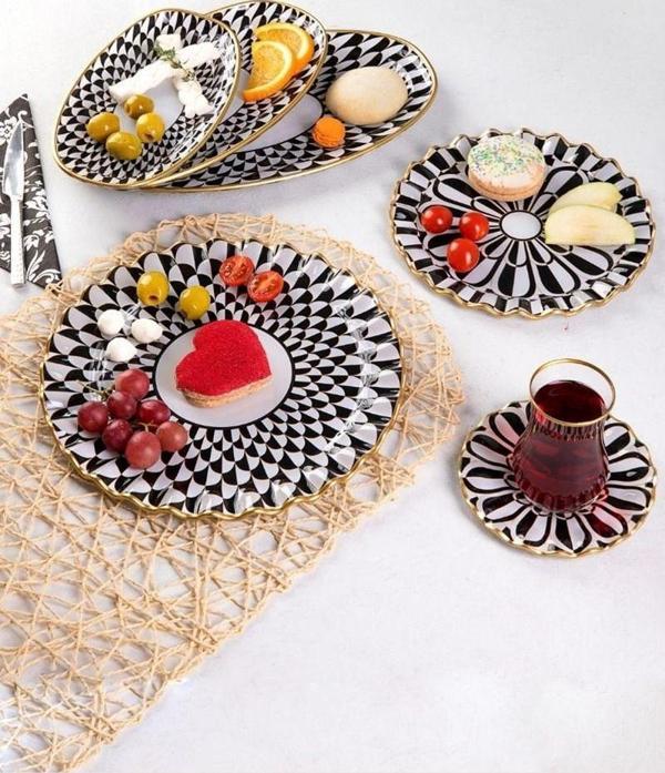 Jasper 27 Parça Papatya Desenli Kahvaltılık Takımı Papatya Esintisiyle Güzelleşen Sofralar - Image 1