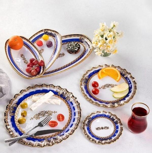 Jasper 27 Parça Taç Desenli Kahvaltılık Takımı Sofranızda Kraliyet Şıklığı! - Image 1