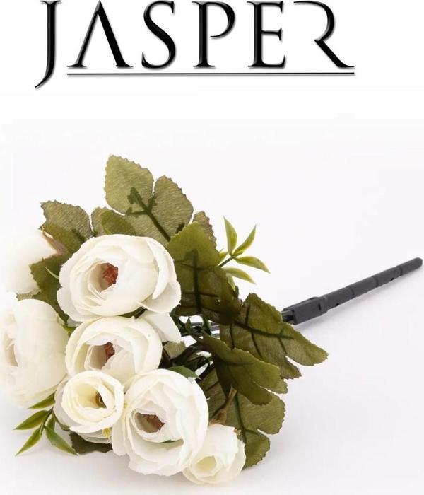 Jasper Yapay Çiçek Beyaz Gelin Kına Dış Çekim Dekorasyon Çok Amaçlı Top Şakayık Çiçek Demeti - Image 1