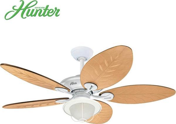 Hunter Fan Maribel Beyaz - 137 Cm. Nemli Dış Mekan Aydınlatmalı Tavan Vantilatörü - Image 1