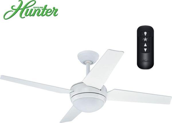 Hunter Fan New Sonic Beyaz - 132 Cm. Uzaktan Kumandalı Aydınlatmalı Tavan Vantilatörü - Image 1