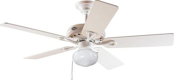 Hunter Fan Savoy Beyaz - 132 Cm. Beyaz Renkli Küre Cam Aydınlatmalı Tavan Vantilatörü - Image 1