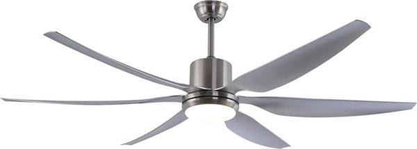 Oğuzhan Alaçatı Dc Motor Mat Nikel - 168 Cm. Aydınlatmalı Ve Uzaktan Kumandalı Tavan Vantilatörü - Image 1