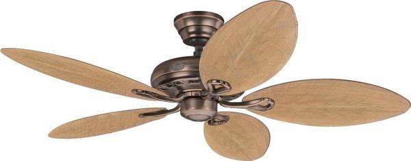 Hunter Fan Savoy Kehribar Bronz - 137 Cm. Palmiye Kanatlı Kanatlı Tavan Vantilatörü - Image 1