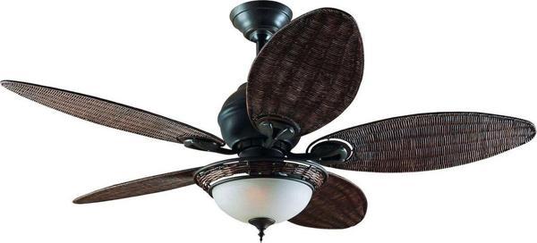 Hunter Fan Caribbean Breeze - 137 Cm. Hasır Kanatlı Ve Aydınlatmalı Tavan Vantilatörü - Image 1