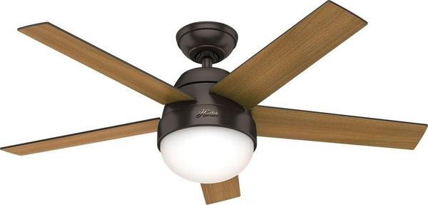 Hunter Fan Stile Ham Bronz 117 Cm. Aydınlatmalı Ve Uzaktan Kumandalı Tavan Vantilatörü - Image 1