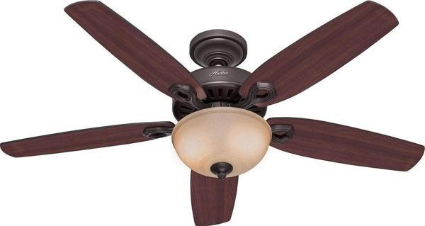 Hunter Fan Builders Deluxe Çağdaş Bronz 132 Cm. Aydınlatmalı Tavan Vantilatörü - Image 1
