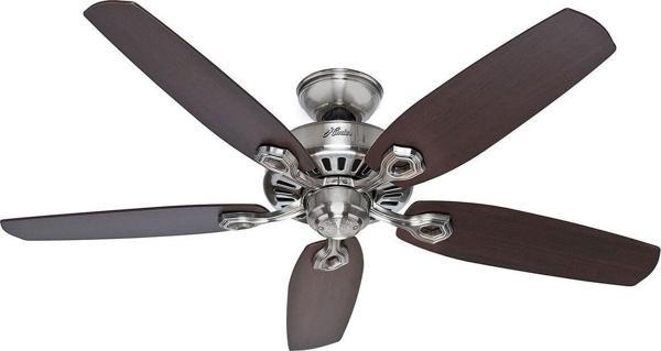 Hunter Fan Builders Elite Fırçalanmış Nikel - 132 Cm. Tavan Vantilatörü - Image 1