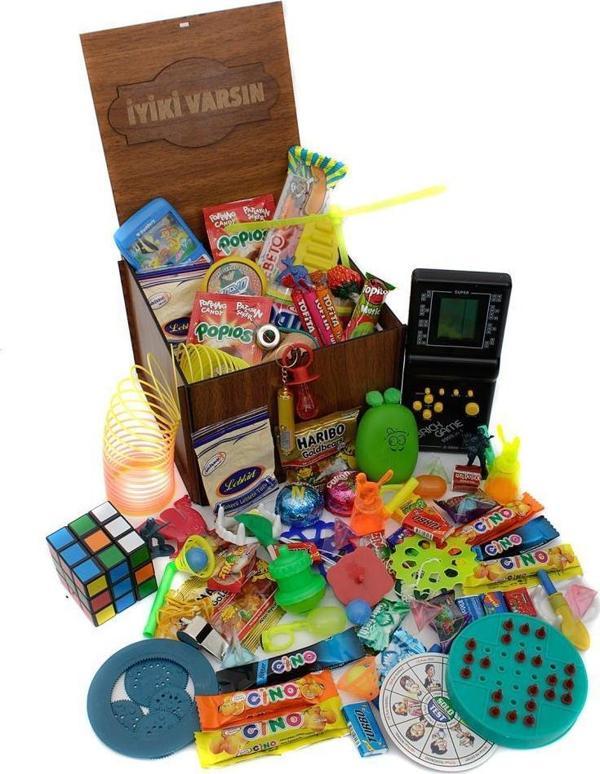 Ahşap Gıda Ve Oyuncak Kutusu Siyah Tetris ( İyi ki Varsın ) - Image 1