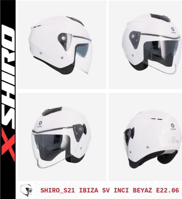 SHIRO KASK100286 JET&OFC IBIZA M.C_L SUNVIZOR BEYAZ - Image 1