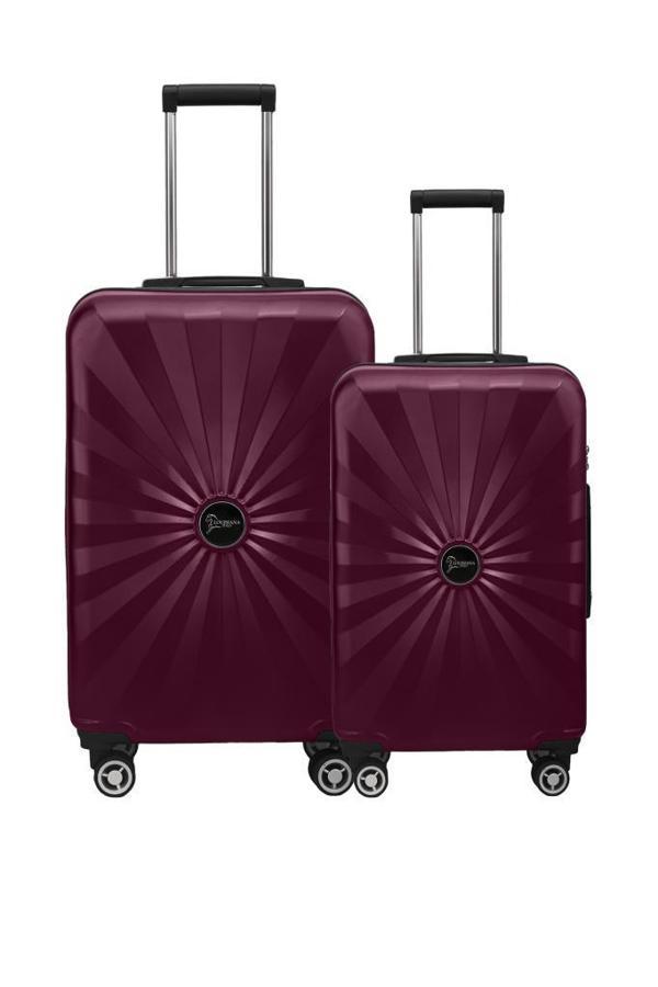 2'li Valiz Seti Polikarbon Büyük Boy – Orta Boy Valiz Bordo 1809 - Image 1