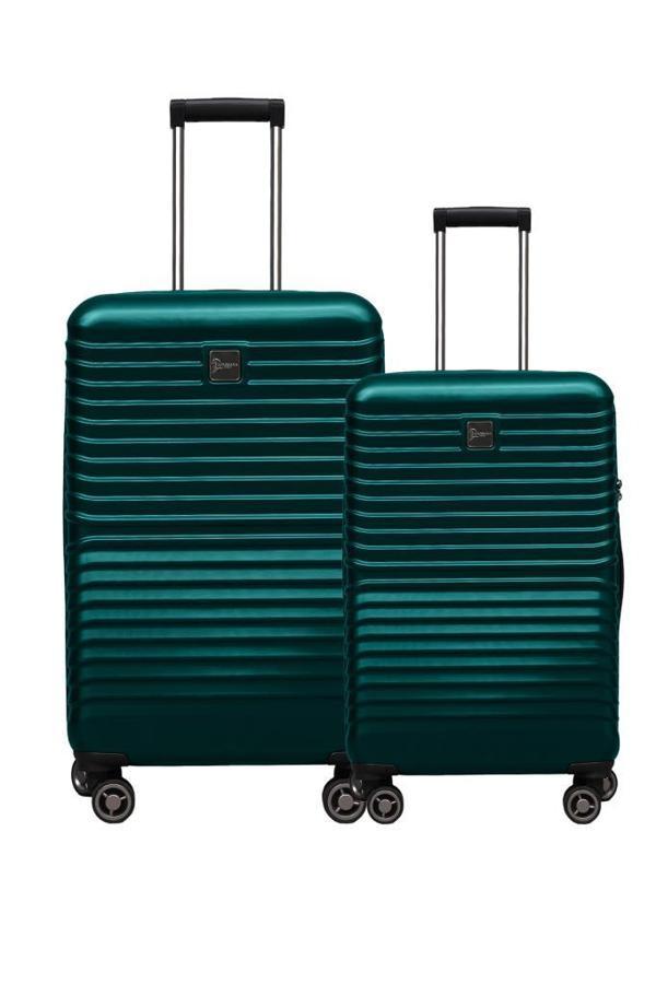 2'li Valiz Seti Polikarbon Büyük Boy – Orta Boy Valiz Petrol 1811 - Image 1