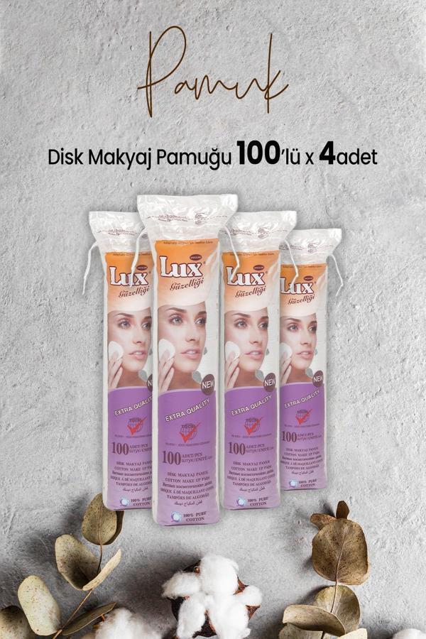 Lux Disk Makyaj Pamuğu 100'lü x 4 Adet - Image 1