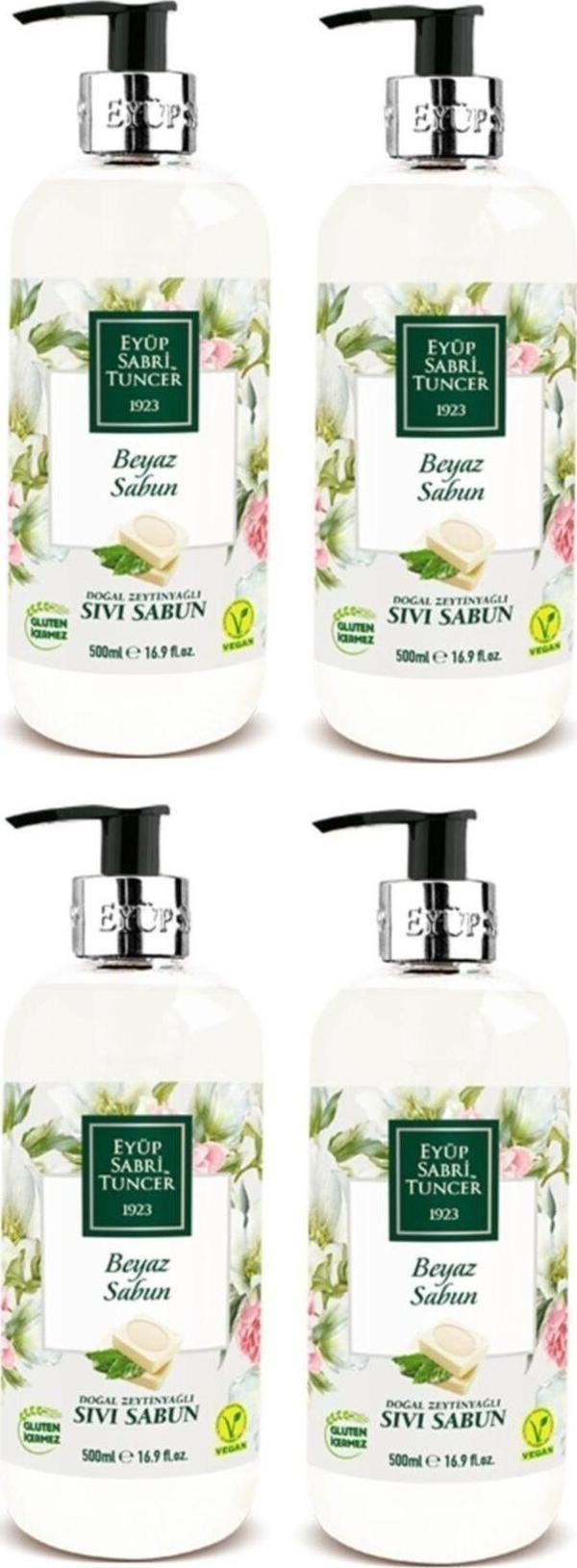 Eyüp Sabri Tuncer Beyaz Sabun Sıvı Sabun 500 ml x 4 Adet - Image 1