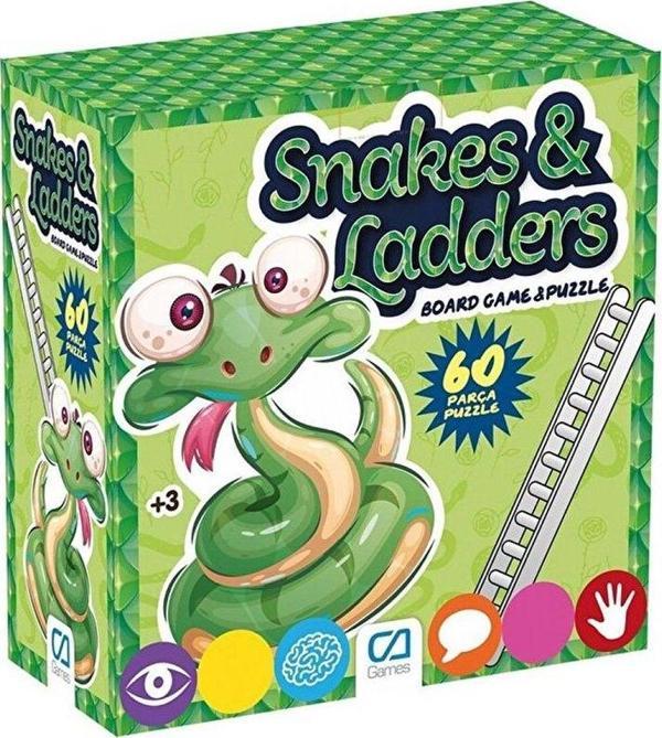 Snakes Ladders 60 Parçalı Puzzle - Mavi Su Dünyası - Image 1