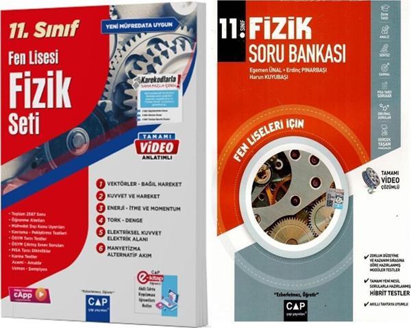 Çap 11. Sınıf Fen Lisesi Fizik Seti ve Soru Bankası Seti 2 Kitap - Çap Yayınları - Image 1