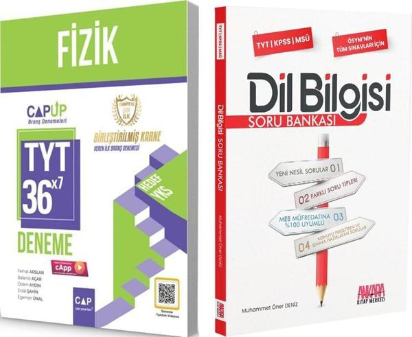 Çap Yayınları TYT Fizik 36 x 7 Up Deneme ve AKM Dil Bilgisi Soru Bankası Seti 2 Kitap - Çap Yayınları - Image 1