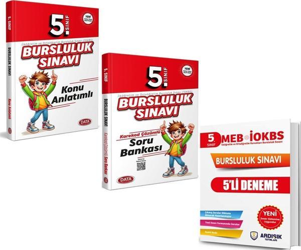Data 5.Sınıf Bursluluk Konu Soru ve Ardışık PYBS Deneme Seti 3 Kitap - Data Yayınları - Image 1