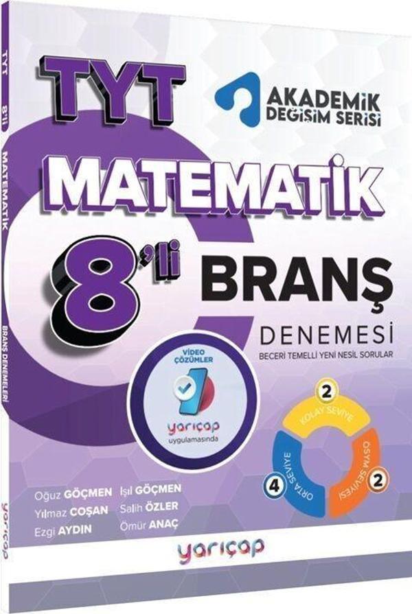TYT Matematik 8 li Branş Denemesi YarıÇap Yayınları - Yarı Çap Yayınları - Image 1