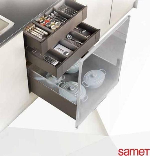 Samet Smart Flow Çekmece Rayı Bordürsüz 500mm - Image 1