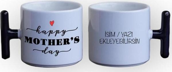 Dearens Anneler Günü İsim/Mesaj T Kupa Beyaz - Image 1