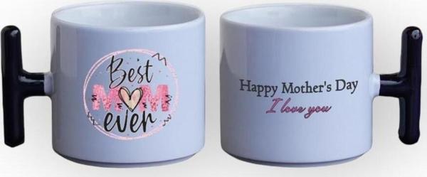Dearens Best Mom Ever T Kupa Beyaz - Image 1
