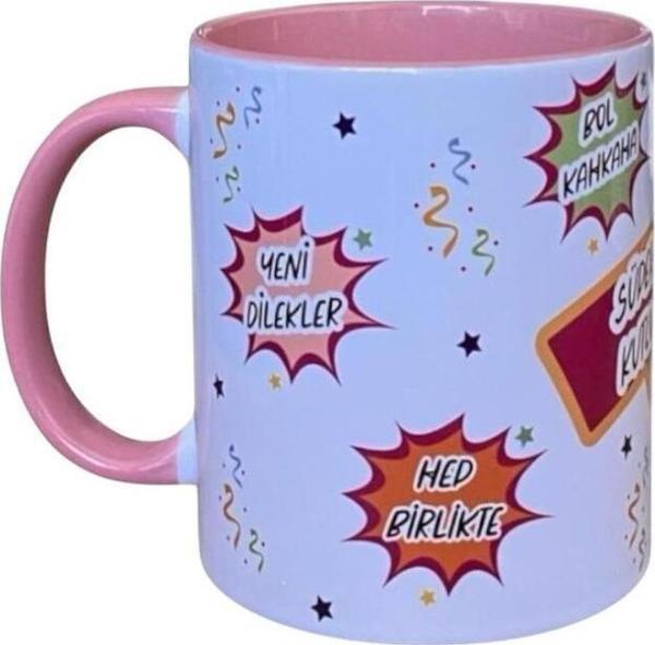 Dearens Doğum Günü Dilekleri Pembe Doğum Günü Kupası Pembe - Image 1