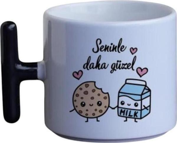 Dearens Seninle Daha Güzel Sevgili T Kupa Beyaz - Image 1