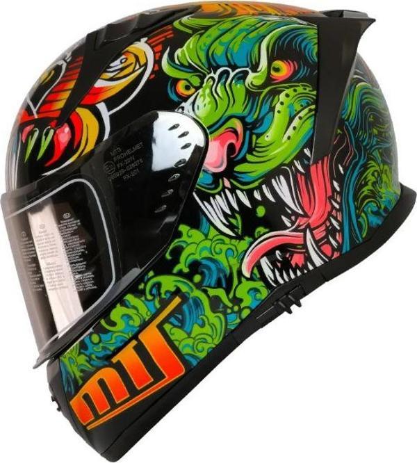 Motosiklet Kaskı Ece 22.R06 Sertifikalı Double Vizör Full Face Kask Azure - Image 1