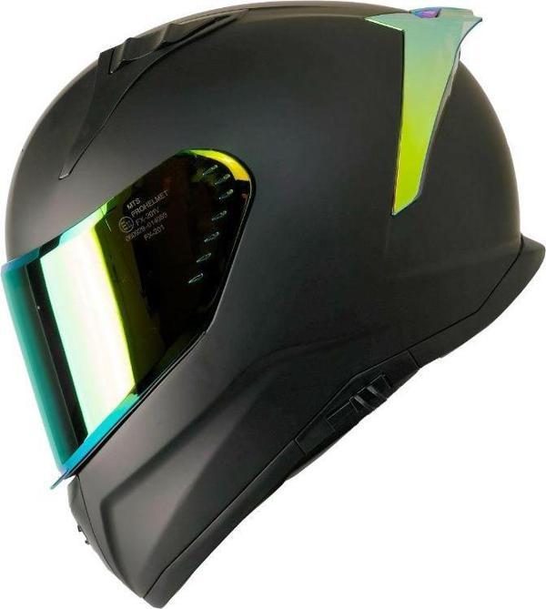Motosiklet Kaskı Ece 22.R06 Sertifikalı Double Vizör Full Face Kask Mat Siyah - Image 1