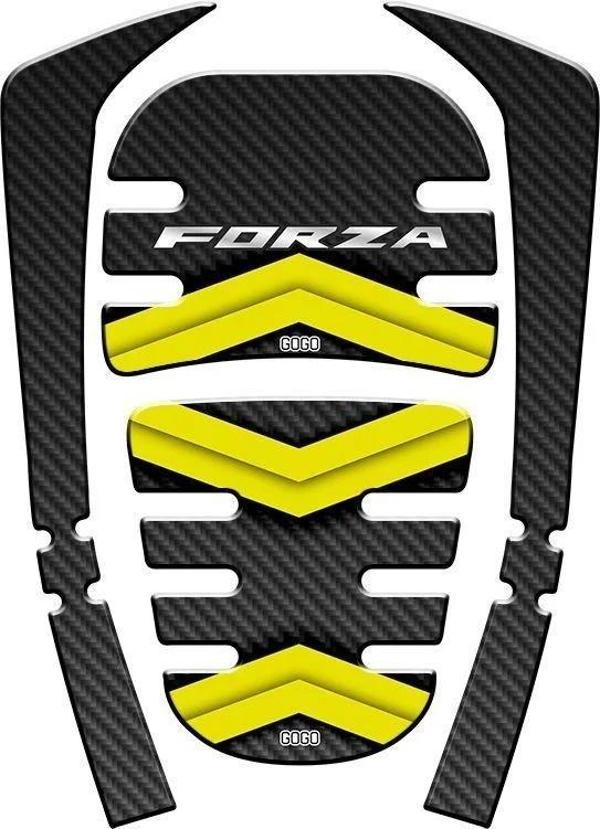 Gogo Tank Pad 010 Siyah Sarı Desenli Honda Forza 2021-2024 - Image 1