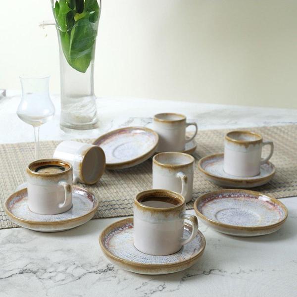 Keramika Hydra Nordic Kahve Takımı 12 Parça 6 Kişilik 21287 - Image 1