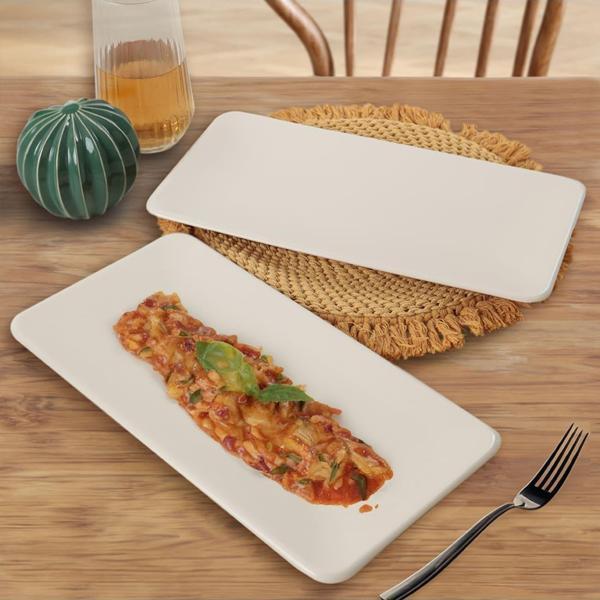 Keramika Mat Krem Siera Kayık Tabak 33 Cm 2 Adet 950 - Image 1