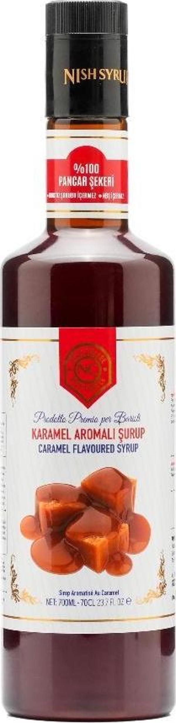 Nish Karamel Aromalı Şurup 700 ML - Pet Şişe - Image 1