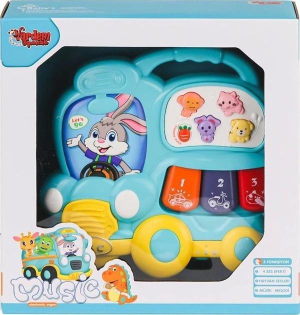 JLG-855-63A Işıklı ve Müzikli Otobüs Bebek Piano -Vardem Oyuncak - Image 1