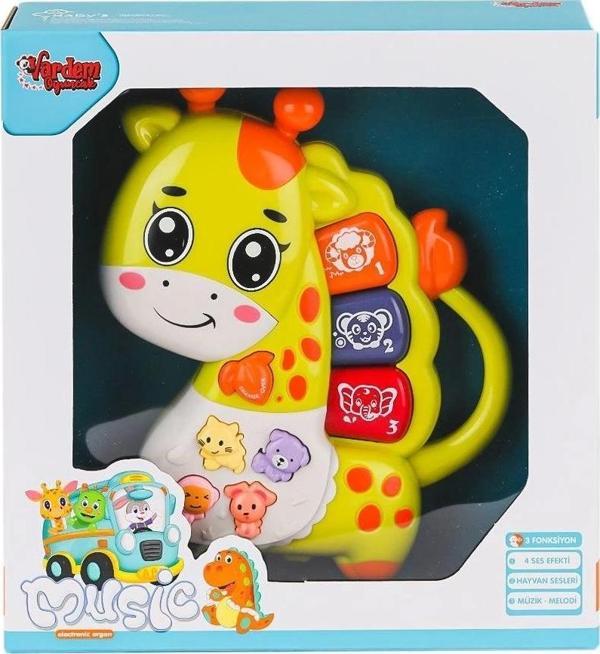 JLG-855-66A Işıklı ve Müzikli Zürafa Bebek Pianosu -Vardem Oyuncak - Image 1