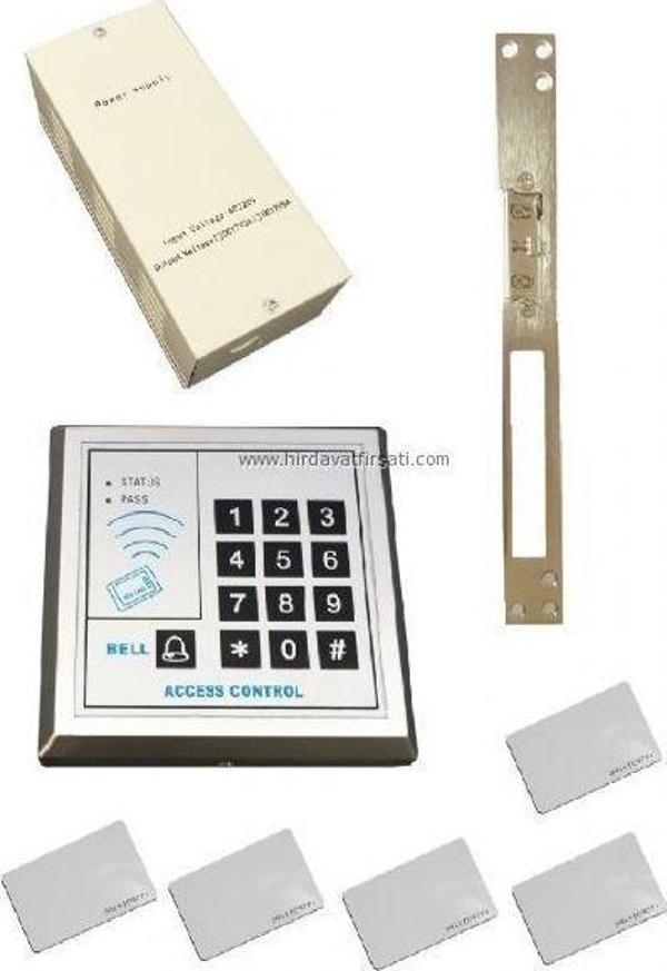 Marelli giriş kapıları için EKONOMİK elektronik şifreli ve kartlı geçiş kilit sistemi set / iç mekan için - Image 1