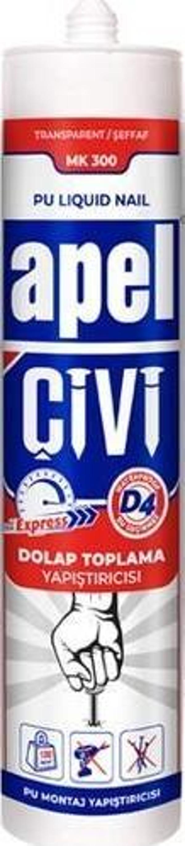 Apel sıvı çivi PU montaj kiti, D4 yapıştırıcı 390 gr - Image 1