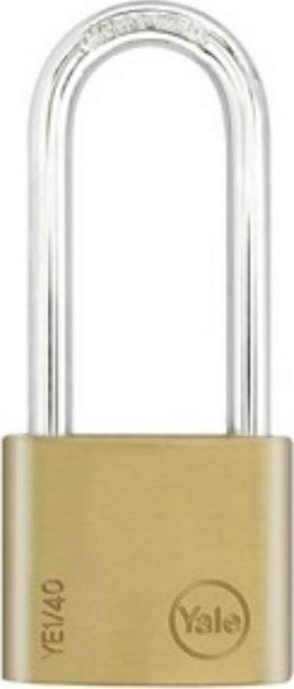 Yale essential 40 mm PRİNÇ uzun halka asma kilit buzdolabı kilidi - Image 1