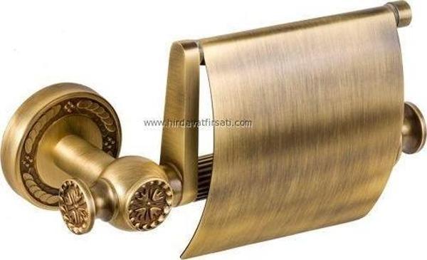 Doğanlar Ekselans prinç ANTİK SARI 1.kalite kapaklı WC Kağıtlık - Image 1