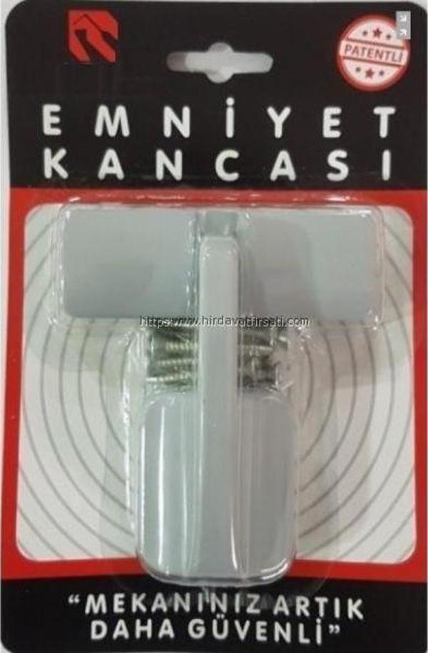 Pimapen alüminyum kapılar için hırsızlara karşı levyeyle açılmayı önleyici lüks emniyet kancası kilidi - GRİ - Image 1
