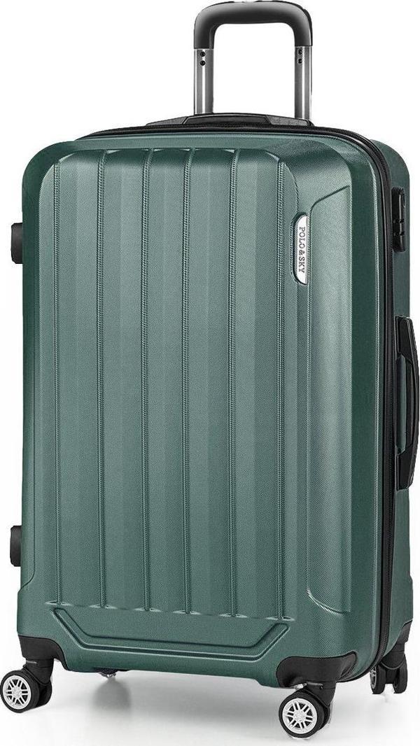 Polo&Sky Spring Model Haki Renk Orta Boy Valiz Bavul - Image 1