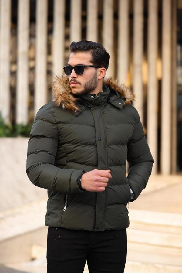 Mero Life Erkek Kapüşonlu Su Ve Rüzgar Geçirmez Şişme Mont & Kaban - Image 1