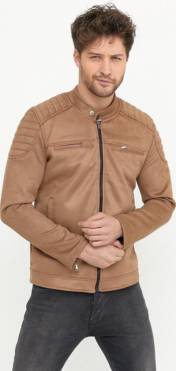 Mero Life Erkek Vizyon Mevsimlik Dar Kesim Süet Ceket & Mont - Image 1