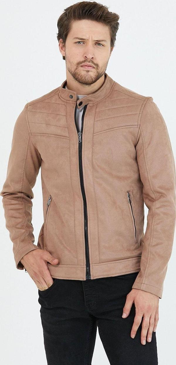 Mero Life Erkek Vizyon Mevsimlik Dar Kesim Süet Ceket & Mont - Image 1