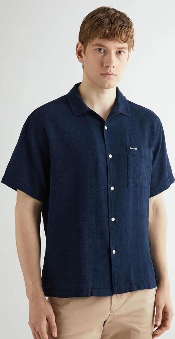 Gant Erkek Lacivert Regular Fit Klasik Yaka Gömlek - Image 1