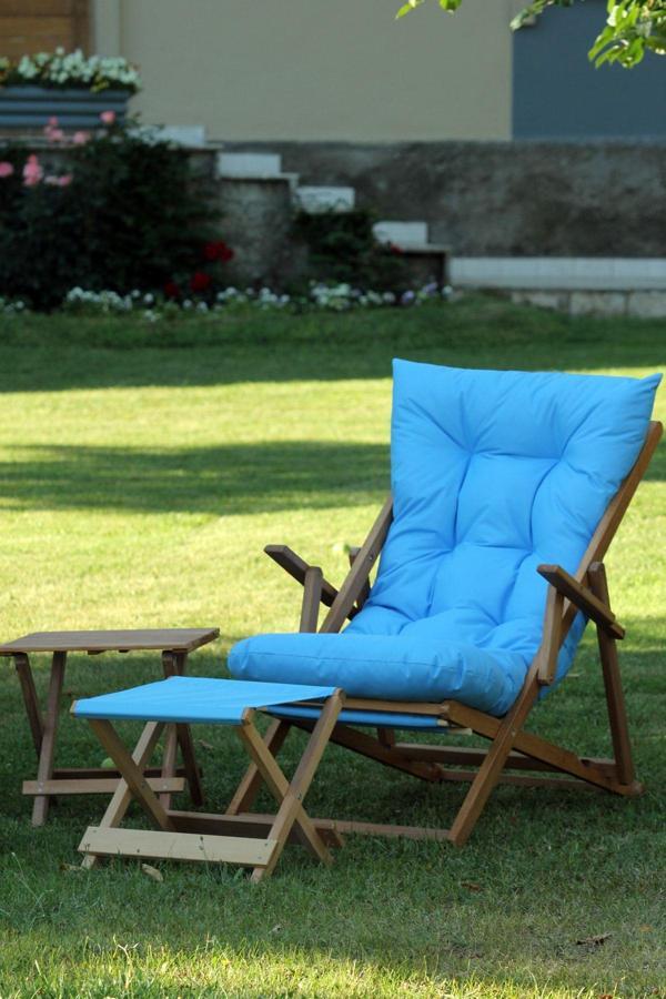 2mm Ahşap Maya Şezlong Mavi - Image 1