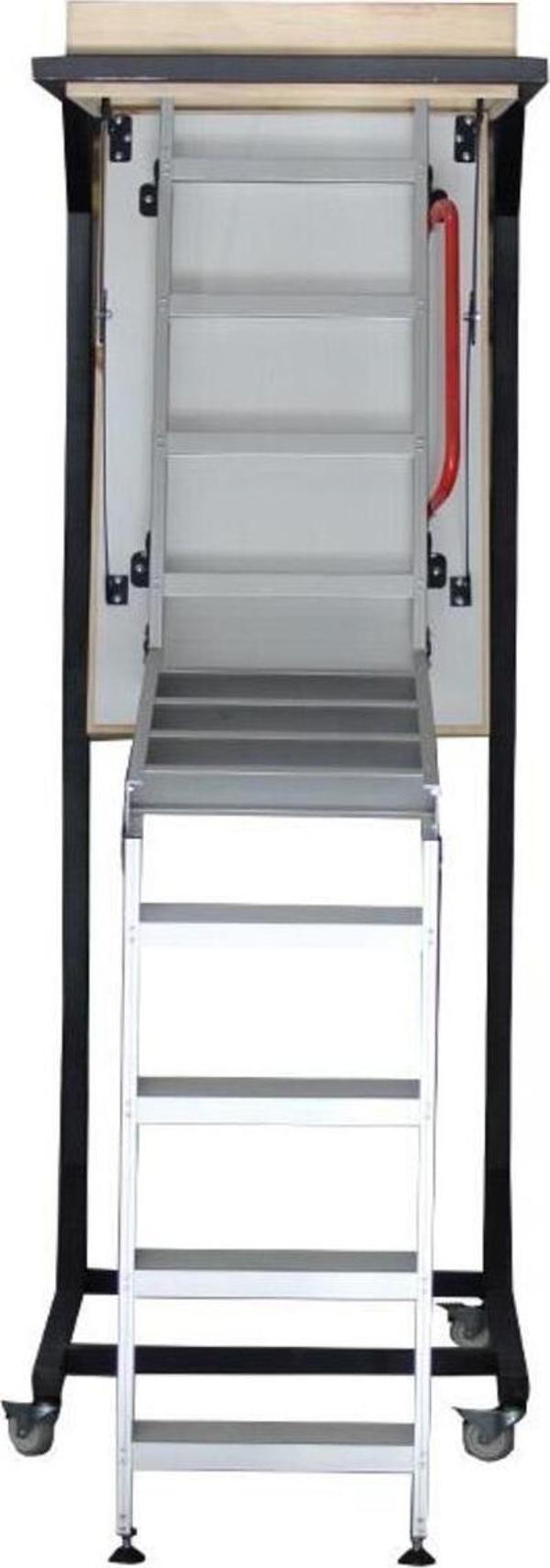 2mm Ahşap 2Mm Alüminyum Katlanır Çatı Merdiveni 60X110 Cm  - Image 1